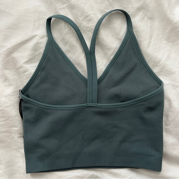 SET Active Set Sculpt Flex Ribbed Bra (Size S) & Biker Short (Size XS) in Wave - Picture 3 of 5